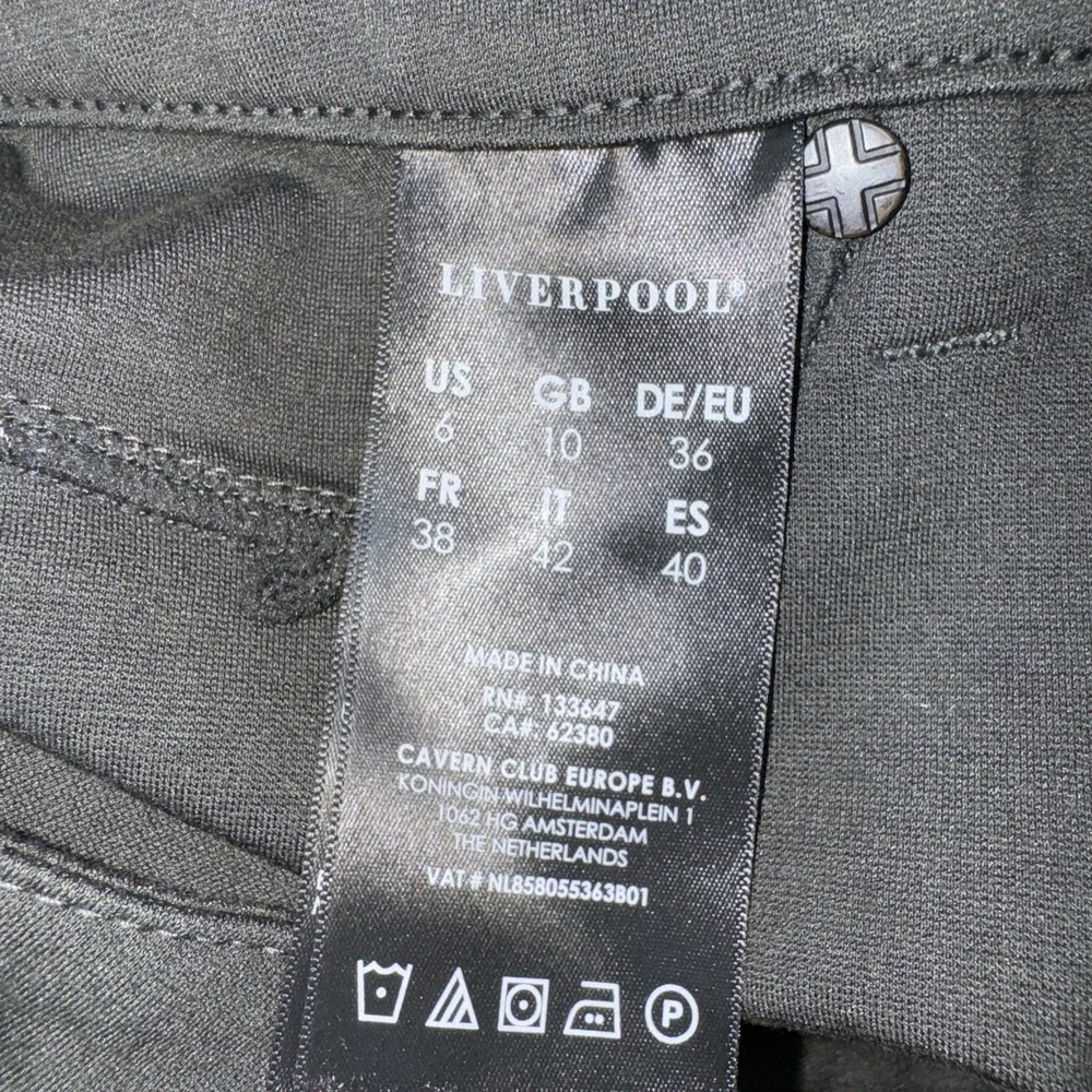 Liverpool Gia‎ Glider Ankle Leggings Womens 6/28 Peet Green Slim Stretch